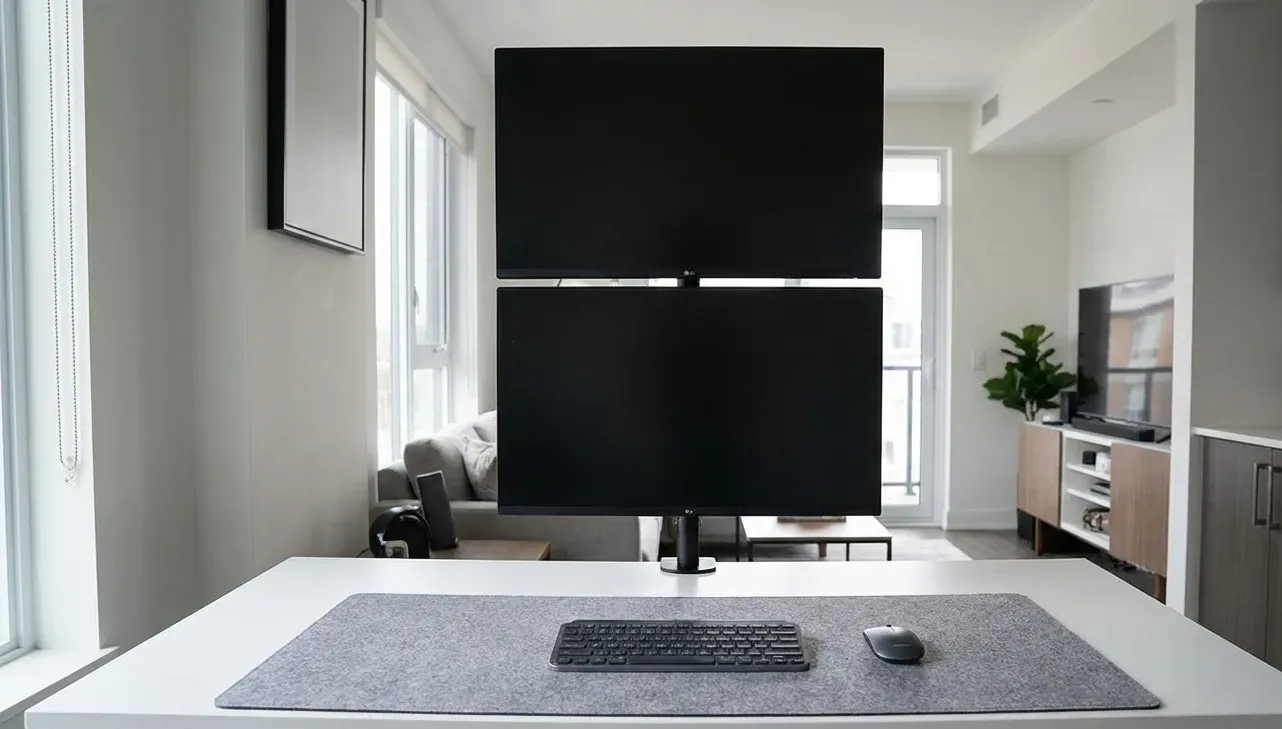 Z002 Dual Vertical Stack VESA Mount: Scale Your Workspace Vertically